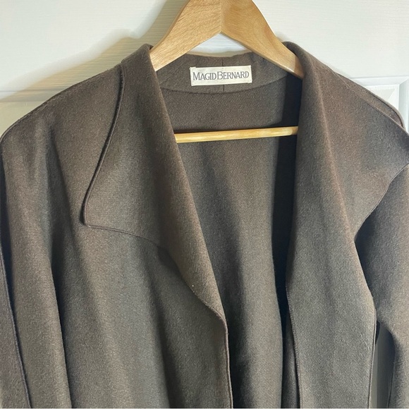 Vtg Magid Bernard Brown Shawl Collar Blazer Relaxed fit neutral capsule layer - Picture 4 of 7